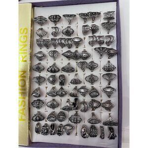 Fashion Rings bulk lots 69pcs Vintage Women's Carved Retro Silver fashion Rings